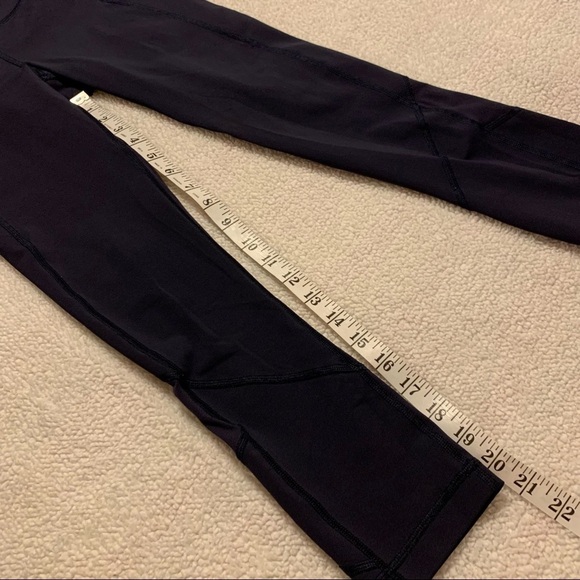 Lululemon Pace Rival Crop Leggings Midnight Navy Blue - Picture 9 of 14